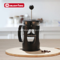 Máquina de bule com êmbolo de vidro para café